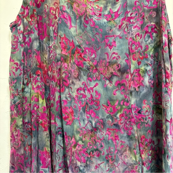 Soft Surroundings Women's Medium Flowy Sleeveless Blouse Top Square Neck Rayon - Picture 2 of 11